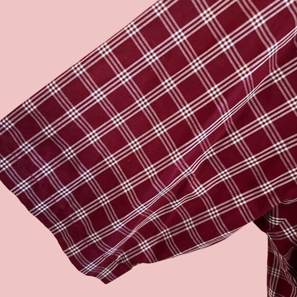 Vintage Wrangler Brushpopper Western Button Up Shirt Mens XL T Red Check Striped - Picture 7 of 8